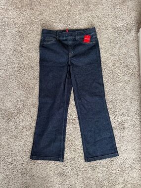 SPANX Dark Blue kick flare high rise jeans: 20699R